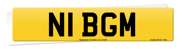Registration number N1 BGM